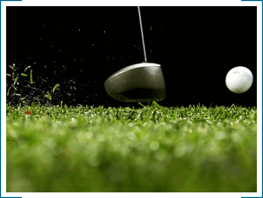 golf club and golf ball